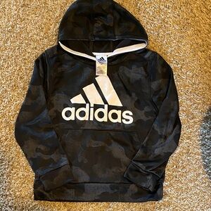 Adidas Black and Gray Camo Hoodie